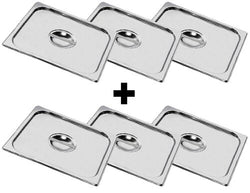 (6 sztuk) Pokrywa ze stali nierdzewnej GN 1/2