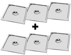 (6 sztuk) Pokrywa nierdzewna GN 2/3