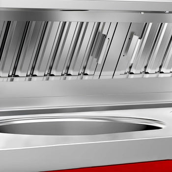 Frytownica gazowa - okrągła - 13 litrów - 17 kW - włącznie z wentylatorem wyciągowym & tacą na frytki - Prime Gastro