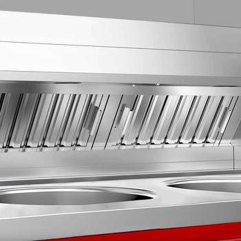 Frytownica gazowa - okrągła - 3x 13 litrów - 51 kW - włącznie z wyciągiem & tacą na frytki - Prime Gastro