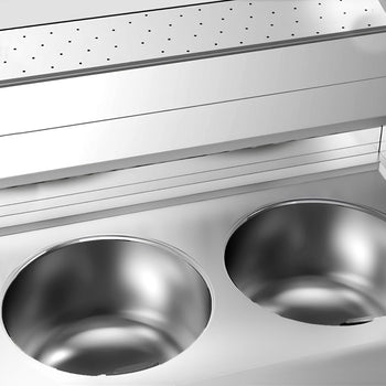 Frytownica gazowa - okrągła - 3x 13 litrów - 51 kW - włącznie z wyciągiem & tacą na frytki - Prime Gastro