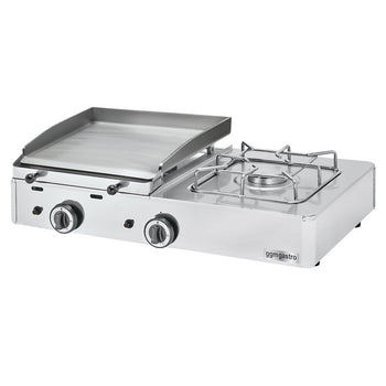 Gazowa płyta grillowa - 6,3 kW - z kuchenką gazową - Prime Gastro