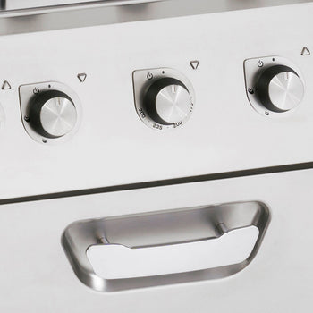 Płyta gazowa - 24 kW - 4 palniki - włącznie z piekarnikiem elektrycznym - 4,7 kW - Prime Gastro