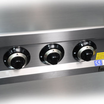 Duża kuchenka gazowa z podstawą i 4 palnikami – 31 kW - Prime Gastro