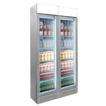 (2 szt.) Chłodziarka do napojów - 290 litrów (objętość netto) - SZARA - Prime Gastro