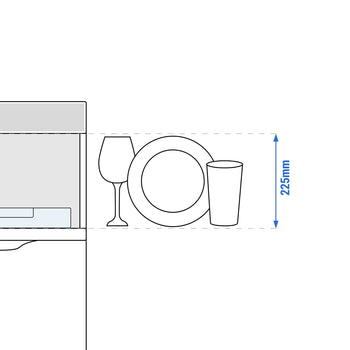 Zmywarka do szkła - cyfrowa - 3,30 kW - z detergentem, nabłyszczaczem & pompą spustową - Prime Gastro