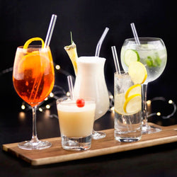 (50 sztuk) Szklane słomki do picia - 30 cm - proste