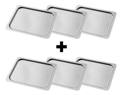 (6 sztuk) Nierdzewna taca GN 1/2 - 10 mm