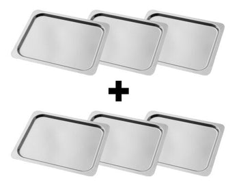 (6 sztuk) Nierdzewna taca GN 1/2 - 10 mm - Prime Gastro