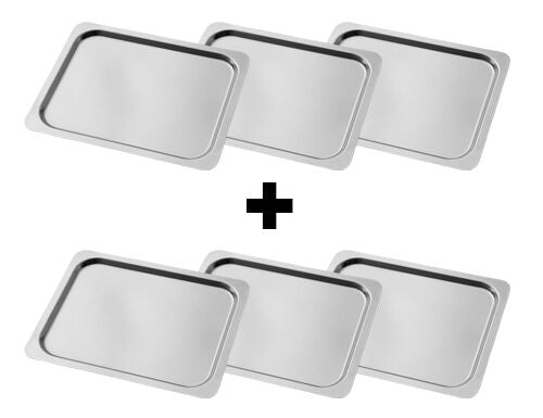 (6 sztuk) Nierdzewna taca GN 1/2 - 10 mm