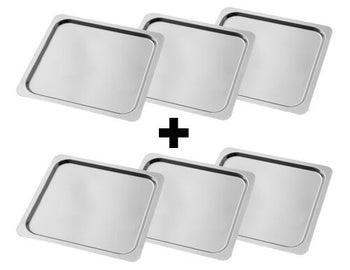 (6 sztuk) Taca GN ze stali nierdzewnej 2/3 - 10 mm - Prime Gastro