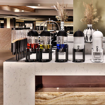 Dozownik soku - 2x 6 litrów - Czarny - Prime Gastro