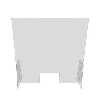 Higiena / ochrona przed wypluwaniem / ochrona przed wirusami - 80 x 80 cm - z klapką - Prime Gastro