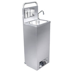 Mobile Hand Wash Basin - Stainless Steel - With Soap & Paper Towel Dispenser