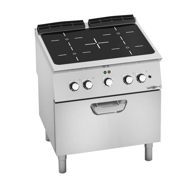 Płyta grzewcza na podczerwień – 12,8 kW – 4 pola grzewcze – wraz z piekarnikiem elektrycznym z termoobiegiem – 4,7 kW