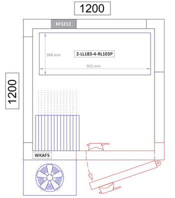 Komora chłodnicza - 1200x1200mm - 1,8m³ - Prime Gastro