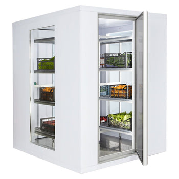 Komora chłodnicza - 1500x1500mm - 3,5m³ - z 3 szklanymi bokami - Prime Gastro