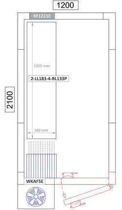 Aluminiowa półka podstawowa – 1315 x 1800 mm – nośność: 600 kg