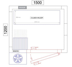 Aluminiowa podstawowa półka - 1195 x 1800 mm - nośność: 600 kg
