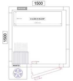 Aluminiowa podstawowa półka - 1195 x 1800 mm - nośność: 600 kg