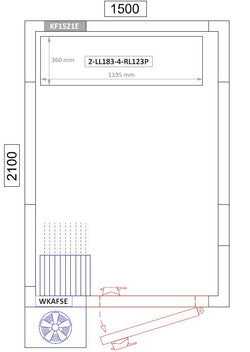 Aluminiowa podstawowa półka - 1195 x 1800 mm - nośność: 600 kg