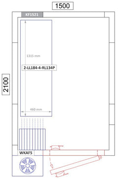 Aluminiowa półka podstawowa – 1315 x 1800 mm – nośność: 600 kg
