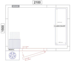 Aluminiowa podstawowa półka - 1195 x 1800 mm - nośność: 600 kg