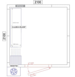 Aluminiowa półka podstawowa – 1315 x 1800 mm – nośność: 600 kg