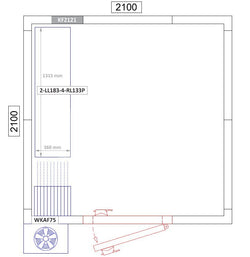 Aluminiowa półka podstawowa – 1315 x 1800 mm – nośność: 600 kg