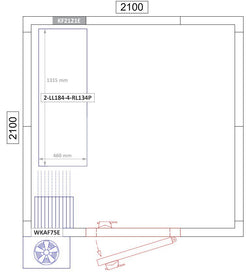 Aluminiowa półka podstawowa – 1315 x 1800 mm – nośność: 600 kg