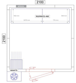 Regalset Aluminium - Głębokość montażu: 460 mm - Nośność: 600 kg