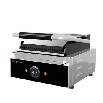 Grill kontaktowy - 1,8 kW - Ryflowana górna i dolna część - Powierzchnia grilla: 235x225 mm - Prime Gastro
