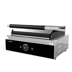 Grill kontaktowy - 2,2 kW - Ryflowana górna i dolna część - Powierzchnia grillowania: 345x235 mm