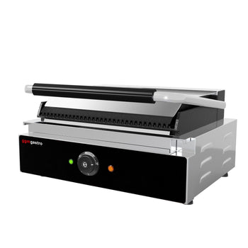 Grill kontaktowy - 2,2 kW - Ryflowana górna i dolna część - Powierzchnia grillowania: 345x235 mm - Prime Gastro