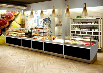 Lada chłodnicza - 2500 mm - Panel przedni w kolorze czarnym - Prime Gastro