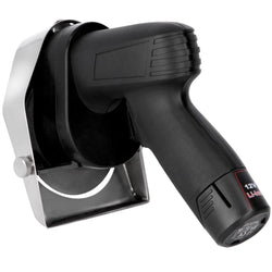 Akumulatorowa krajalnica do kebaba - wydajność: 60 kg/dzień - włącznie z 2 akumulatorami, nożem do cięcia i kamieniem do ostrzenia