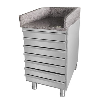 Kasa ze stali nierdzewnej i 7 szuflad - 0,5 x 0,7 m - Prime Gastro
