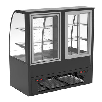 Witryny ekspozycyjne na ciasta - samoobsługowa - 1400 mm - z oświetleniem LED & 2 półkami - Prime Gastro