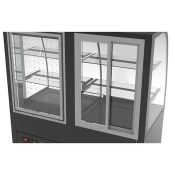 Witryny ekspozycyjne na ciasta - samoobsługowa - 1400 mm - z oświetleniem LED & 2 półkami - Prime Gastro