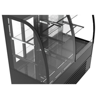 Witryny ekspozycyjne na ciasta - samoobsługowa - 1400 mm - z oświetleniem LED & 2 półkami - Prime Gastro