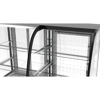 Witryny ekspozycyjne na ciasta - samoobsługowa - 1400 mm - z oświetleniem LED & 2 półkami - Prime Gastro