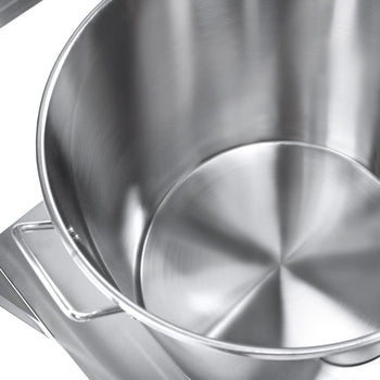 Kosz na śmieci - 50 litrów - z pojemnikiem na kółkach - otwór do wrzucania śmieci i wysuwana przednia część - stal nierdzewna - Prime Gastro