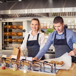 Elektryczny mini grill do kurczaka - 6,6 kW - z 3 szpikulcami dla maksymalnie 9 kurczaków