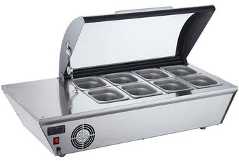 Witryna chłodnicza stołowa/ witryna nadstawna - 67 litrów - 1030 mm - dla 8x GN 1/6 lub 4x GN 1/3 - Prime Gastro