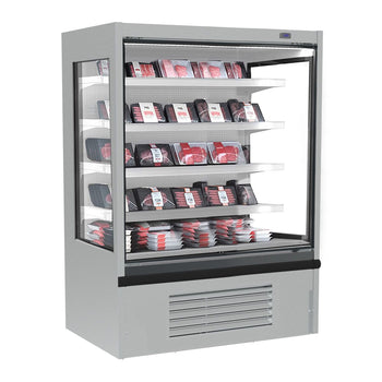 Witryna chłodnicza naścienna - 1250 mm - 455 litrów - z 4 półkami - Prime Gastro