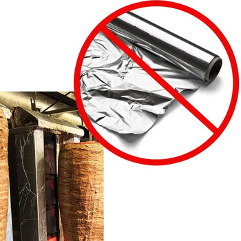 Grill gazowy do gyrosa/kebaba - 5 palników - maks. 80 kg - włącznie z 2 płytami ochronnymi i 2 drzwiczkami na zawiasach - Prime Gastro