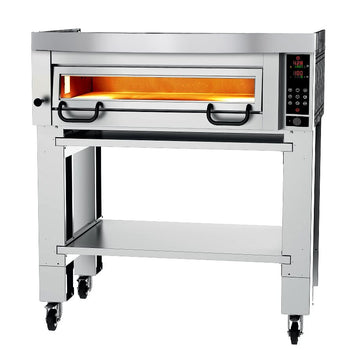 Elektryczny piec do pizzy Power - 4x 34cm - Cyfrowy - włącznie z okapem i ramą podstawy - Prime Gastro