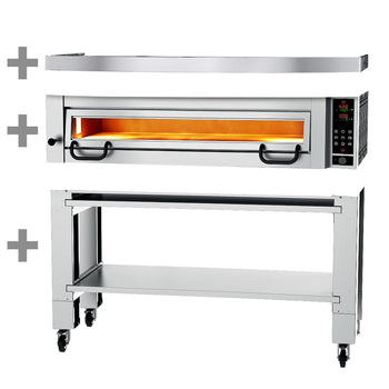 Elektryczny piec do pizzy Power - 6x 34cm - Cyfrowy - włącznie z okapem i ramą podstawy - Prime Gastro