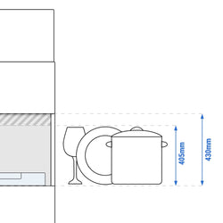Dwuścienna zmywarka kapturowa - cyfrowa - 7,1 kW - z odkamieniaczem - włącznie z pompą detergentu & nabłyszczacza