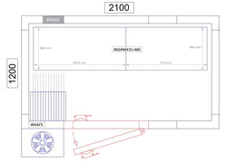 Regalset Aluminium - Głębokość montażu: 460 mm - Nośność: 600 kg